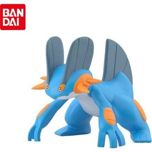 Bandai Genuine Anime Pokemon Scale World Hoenn Region Swampert Action Figure Collections Model Toys Gifts For Children