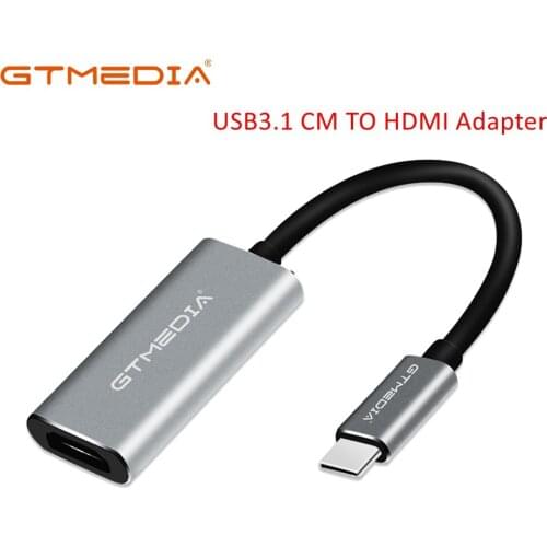 GTMEDIA usb type c to hdmi cable adapter 4k 30hz USB 3.1 to HDMI Adaptor Male to Female Converter for PC Computer TV Display Ph