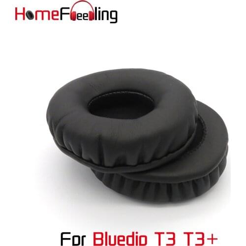 Homefeeling Ear Pads For Bluedio T3 T3Plus T3+ Earpads Round Universal Leahter Repalcement Parts Ear Cushions