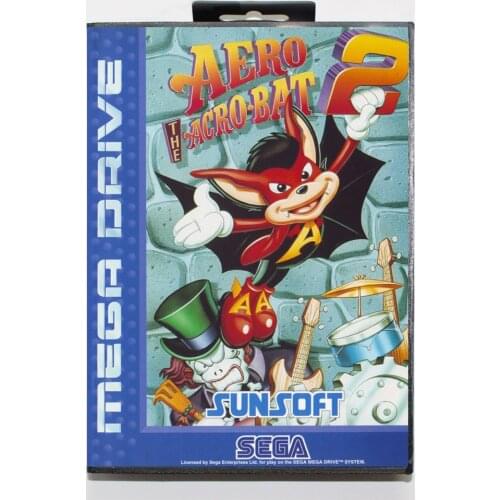 Aero The Acro Bat 2 Boxed Version 16bit MD Game Card For Sega MegaDrive Sega Genesis System