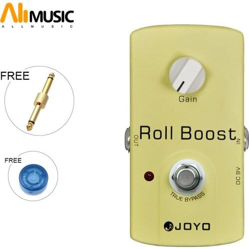 Joyo JF-38 Roll Boost Electric Guitar Effect Pedal Clean Volume Boost Pedal Box with pedal connector and MOOER Knob