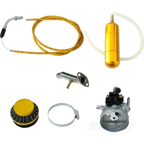 Carburetor & Power Boost Bottle Fit For 49cc 60cc 66cc 80cc Motorized Bicycle