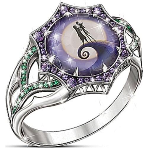Classic Movie Anime Crystal Rings For Women Creative Personality Female Jewelry