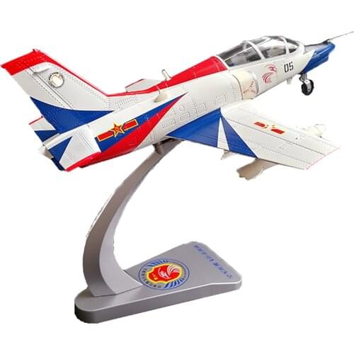 1/48 Scale Alloy Trainer Fighter Chinese Air Force K8E Aircraft Model Toys Children Kids Gift for Desk Collection Decoration