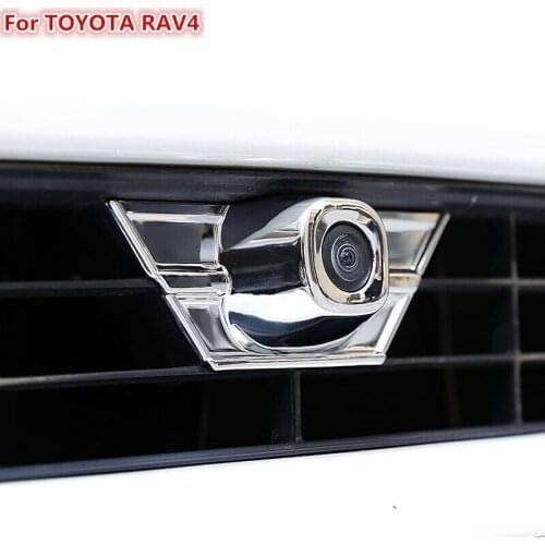 The new For Toyota RAV4 rav 4 2016 ABS Chrome 1pcs Auto Front Head Camera Pick-up Pick Up Cover Trim Frame Car Styling