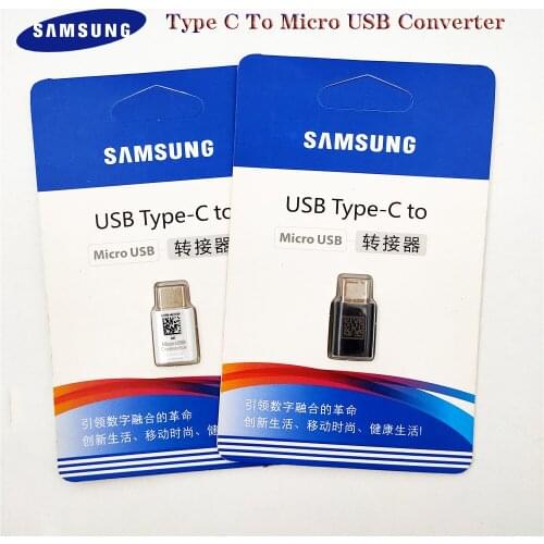 Origianl Samsung USB Type C To Micro Converter Adapter For Galaxy S21Ultra S7 S6 S10+ Note10E 7 8 9 5 4 Xiaomi Huawei Smartphone