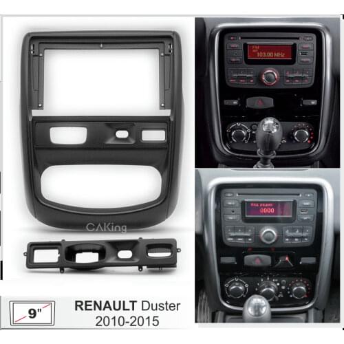 9 inch Car Fascia Radio Panel for RENAULT DUSTER / NISSAN TERRANO (Right Wheel) Dash Kit Facia Console Adapter Bezel Plate Trim