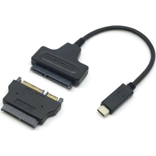 1set USB 3.1 Type C to SATA 22Pin & SATA to 16Pin Micro SATA Adapter Connector Adaptor for 1.8" 2.5" Hard Disk Driver