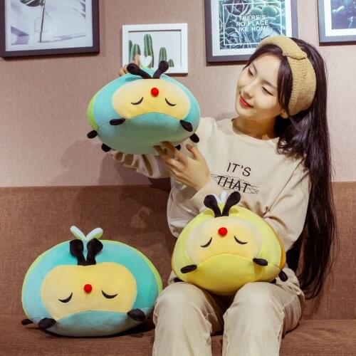 New 40/50cm Lying Bee Plush Toy Pillow Childrens Birthday Gift Cute Kawaii Animal Doll Sleeping Cushion Soft Sofa Decoration