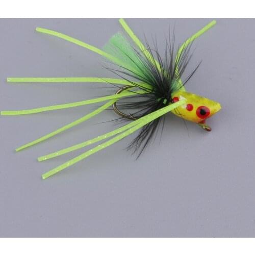 Popper Flies Fly Hook Trout Bass Bug Popper Fly Floating Fishing Flies