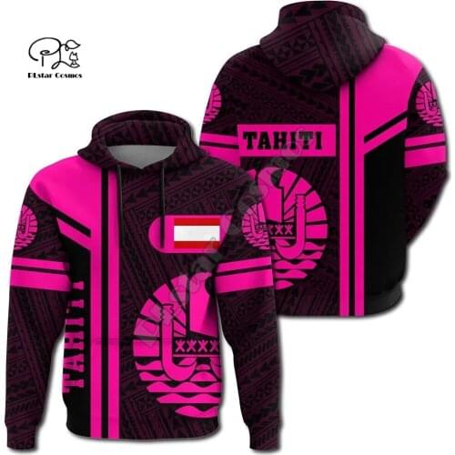 NewFashion French Polynesia Art Tahiti Country Flag Tribal Culture Retro Tracksuit 3DPrint Men/Women Autumn Colorful Hoodies D2