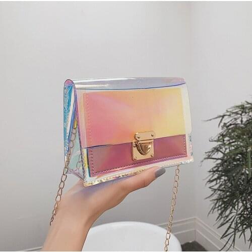 Womens 2021 Handbag Luxury Chain Shoulder Bag Super Hot Sale Ladys Fashion Bag Laser Mortise Lock Square Sling Messenger Bag