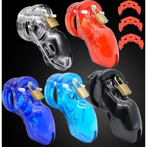 Happygo Male Chastity Device with Anti-Shedding Ring, Cock Cage, Chastity Belt, Penis Ring, Adult Game, A305D