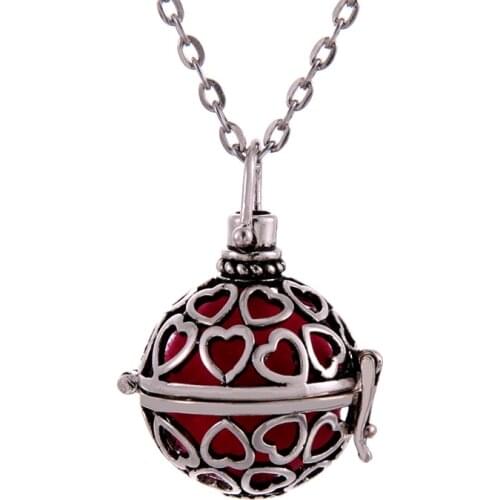 Pattern Perfume Aromatherapy Pendant Essential Oil Diffuser Cage Necklace Pendant for Women Gift Jewelry