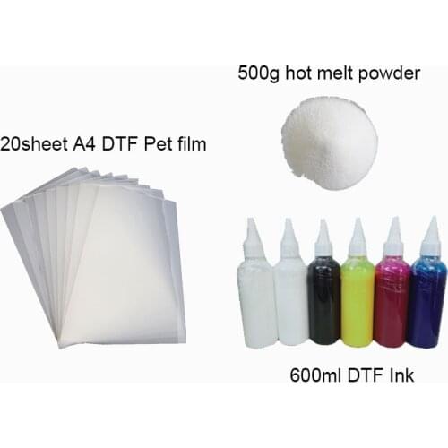 Vilaxh 500g Hot Melt adhesive Powder A4 DTF PET Film DTF White Color ink For DTF Direct Printer Direct Transfer Film Printing