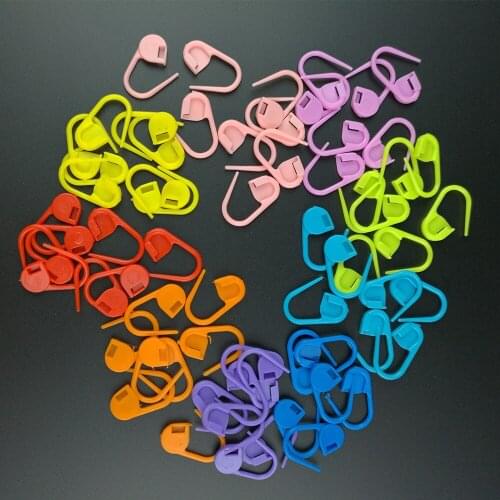 50pcs Plastic Markers Holder Needle Clip knitting needles Crochet Locking Stitch Holder Nappy/Card Sewing Pin cross-stitch Tool