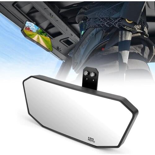 KEMIMOTO UTV Upgrade Rearview Mirror Wide Center Mirrors for Polaris Ranger 500 570 900 1000 XP 360° 2017 2018 2019 2020 2021