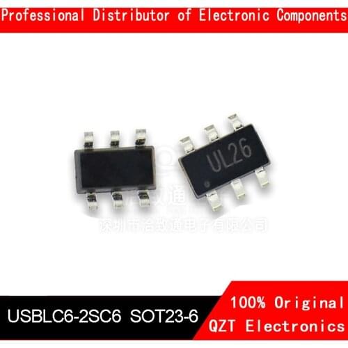 10PCS USBLC6-2SC6 SOT23 USBLC6 SOT23-6 UL26 New Original