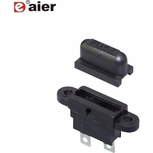 100PCS ATC Fuse Box Blade Standard Fuse Holder With Cover QS-03 Auto Parts 30A Amp 48VDC For Car 2 Pins