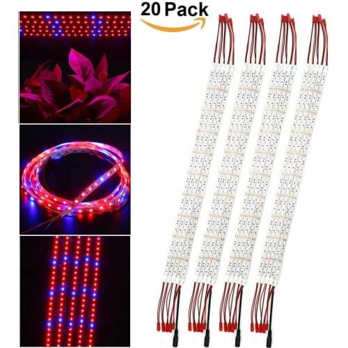 20pcs/lot LED Strip For Plants Grow Lights DC12V Red Blue Hydroponic Led Bar Growing Lamp Seeds Vegs Grow Tent Greenhouse