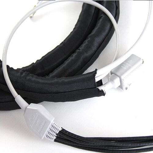 5Meters, Black Color Nylon Cable Sleeve Self-close Wrap Braided Cable Wire Protection Sleeve