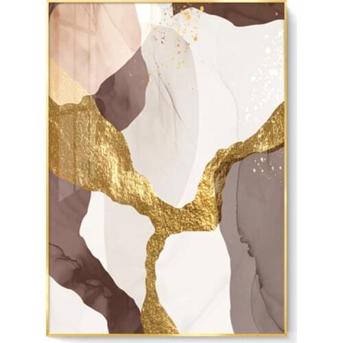 Abstract Golden Plant Leaves DIY Embroidery Cross Stitch 11CT Kits Craft Needlework Set Cotton Thread Printed Wholesale