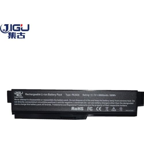 JIGU Black 12 Cells Laptop Battery FOR TOSHIBA Satellite Pro L630 U500 L600 L675 Pro L640 U505 L600D L675D Pro L650 L650D L650