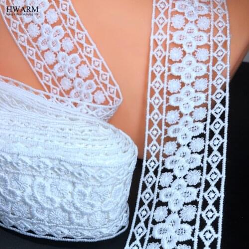 Free shipping 10yard 4cm african lace fabric ribbon sewing trim wedding dress accessories DIY HighQuality women skirt decoration