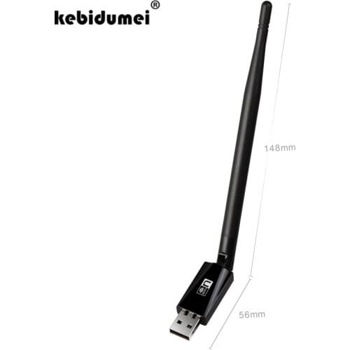 Kebidumei New Mini 150Mbps USB WiFi Wireless Network Card Portable MTK7601U LAN Card 5db external Antenna Adapter 802.11n/g/b