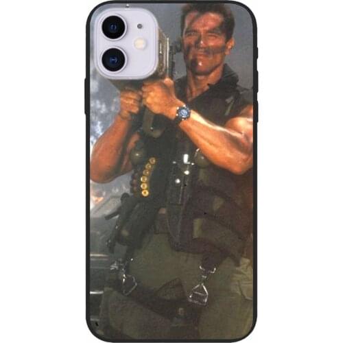 Arnold Schwarzenegger movie Commando 1985 poster glossy smooth tempered glass case For Apple iPhone 11 PRO MAX i11 pro coque