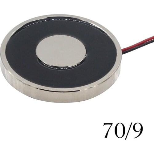 YJ-70/9 DC 12V 24V Holding Electric Magnet Lifting Solenoid Sucker Electromagnet 20kg/ 200n Suction Metal License Plate