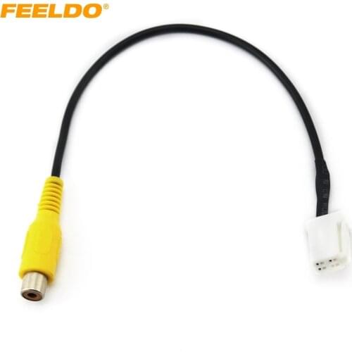 FEELDO Car Reverse Camera RCA Video Wire Cable Plug Adapter For Toyota Camry Panasonic DVD w/Navigation #1327