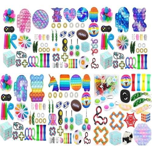 Fidget Toys Anti Stress Set Stretchy Strings Push Gift Pack Adults Children Squishy Sensory Antistress Relief Figet Toys