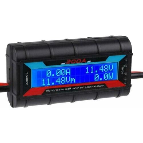 Meter and Power Analyzer 200A Digital LCD Volt Amp Watt Meter RC Battery Solar Power Analyser Monitor Solar Power Meters
