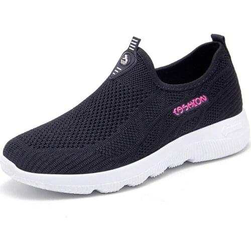 HOT 2020 New Autumn Lightweight Breathable Mesh Comfortable Shoes Women Sneakers Shoes Flat Shoes Soft Sole Fashion Casual Shoes