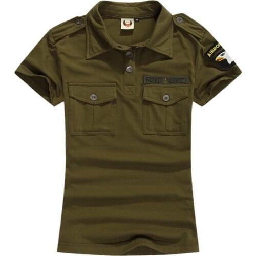 Summer Womens Army Green Cotton T-Shirts Female short sleeve Military Uniform Camouflage t shirt Casual Tee Tops Plus Size 5XL