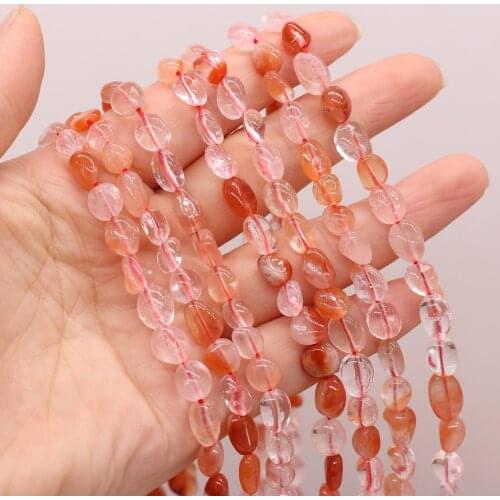 Hot Selling Natural Stone Irregular Crystal Red Rabbit Loose Beads For DIY Jewelry Making Necklace Bracelet Earrings Accessory