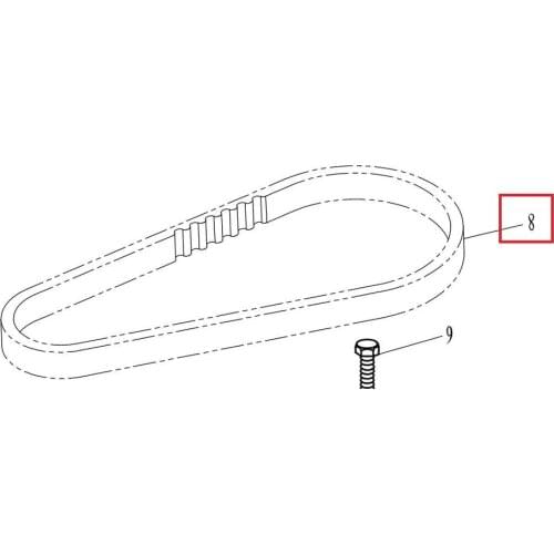 Boat Motor 6AH-46241-00-00 18-15136 Timing Belt for Yamaha 4-stroke F20 F15 Outboard Engine