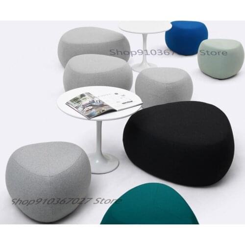 Clothing Store Multicolor Pebbles Fabric Sofa Piers Nordic Fashion Adult Creative Stools Small Piers Resting Low Stools