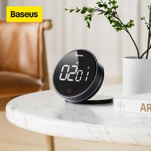 Baseus Magnetic Kitchen Timer Digital Timer Cooking Alarm Remind Sports Stopwatch Study Timer with Bracket Gadget Tools for Home