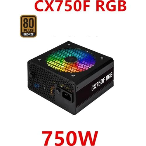 New PSU For Corsair Brand Full Module 80plus Bronze Silent Power Supply 750W Power Supply CX750F RGB