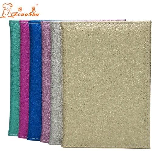 Bright blue surface Printing PU Leather Passport Holder with Inner Film Holder Passport Cover