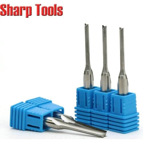 Custom 10Pcs 6*3*20MM Two Flute Straight Cutters for Wood, Carbide Router Cutter/End Millinging Tools CNC Free Shipping