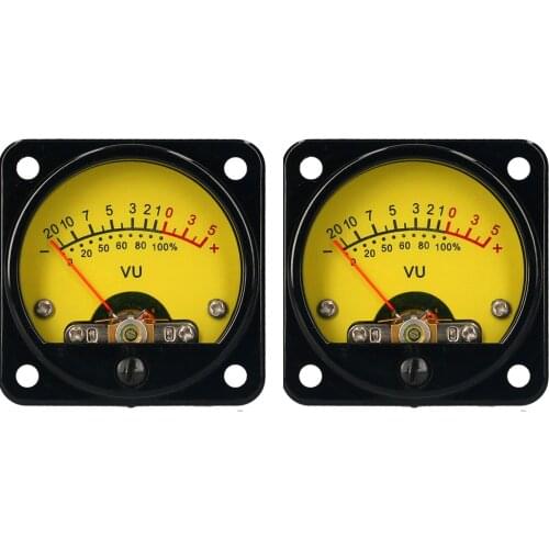 VU Meter 2 Pc Power Amplifier Portable DB Meter High Precision VU Meter with White Backlight Sound Level Meter with Driver Board