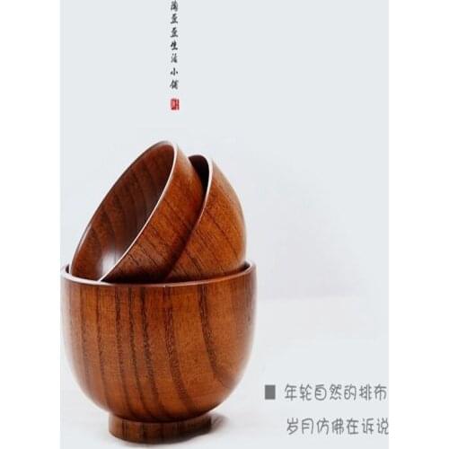Salad Bowl Thicken Wooden Bowl Fruit Dishes Saucer Tea Tray Dessert Dinner Bread Wood Plates Kitchen Utensils Ramen Tableware