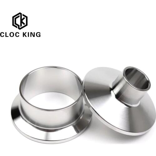 12.7mm 19mm 38mm 51mm 76mm 159mm OD SS304 Stainless Steel Sanitary Pipe Weld Ferrule Tri clamp Type and Lengthened connection