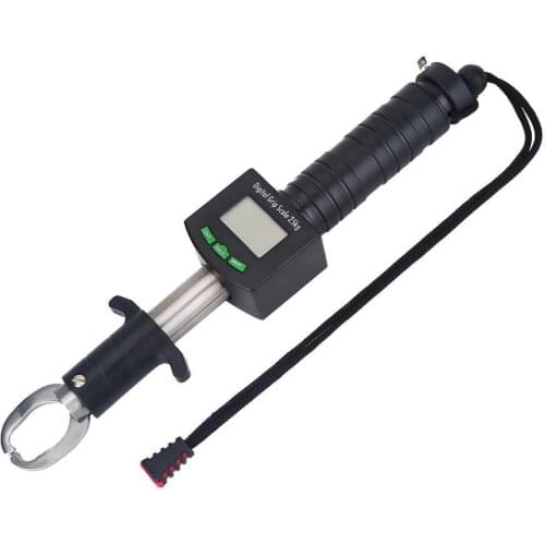 Led Electronic Digital Fish Lip Grabber Fishing Clamp Tackle Grip Gripper Pliers Tool With Scale Weight Water Resistant