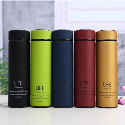 500ML Hot Water Thermos Tea Vacuum Flask with Filter Stainless Steel 304 Sport Thermal Cup Coffee Mug Tea Bottle Office Business
