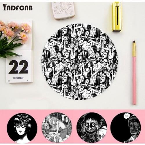 YNDFCNB Funny Junji Ito Tees Horror Anti-Slip Durable Silicone Computermats Anti-Slip Laptop PC Mice Pad Mat gaming Mousepad