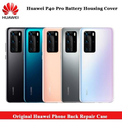 P40 Pro Battery Housing Cover Official Huawei Rear Door Mobile Phone Back Replacement Case Glass Protective With Sticker & Logo